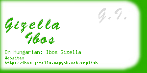 gizella ibos business card